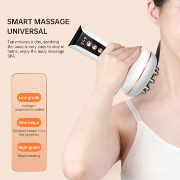 Multifunctional Electric Meridian Massage Brush EMS Heat Therapy Body Head Massager Slimming Electric Meridian Brush