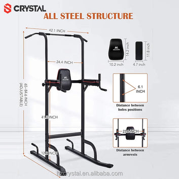 SJ-800 Gym Equipment Home Tool Adjustable Multi-Function Strength Fitness Equipment Power Tower Pull Up Dip Bar Station