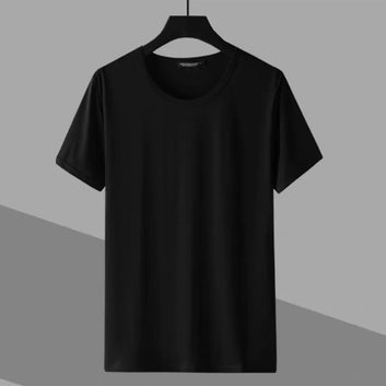 Fashion Men Pure Round Neck Solid Short Sleeve Shirts Casual Slim Fit T Shirt Tee Top Sports Trends Newd Male Clothings